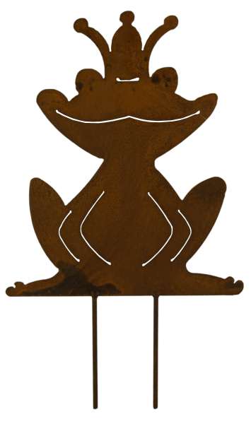 Verzauberter Beetstecker Froschkönig ca. 28 cm - Gartendekoration